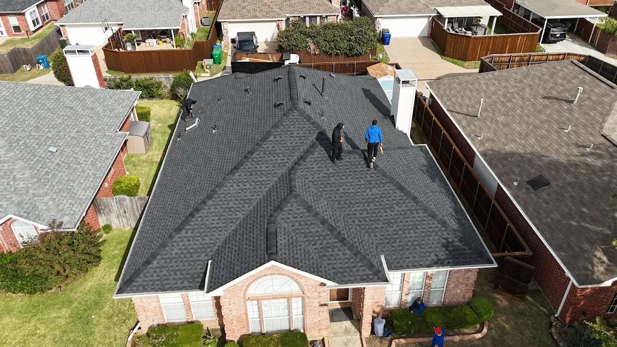 Slate & Tile Roof Repair work in progress on a Harrisonville property